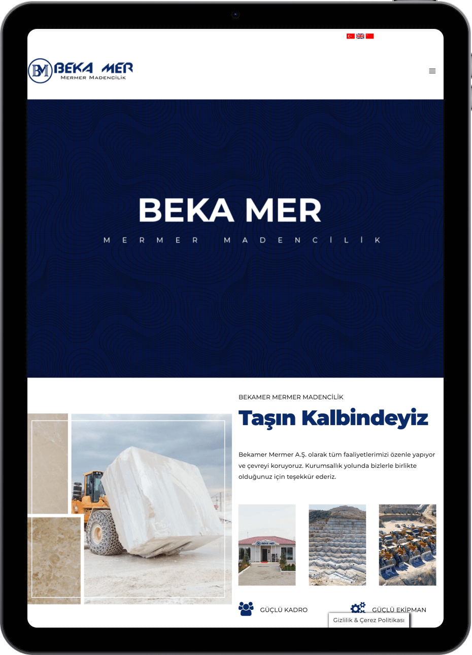 Bekamer mermercilik kurumsal web site tasarım