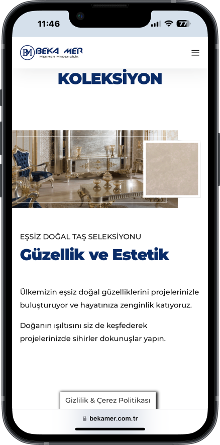 Bekamer mermercilik kurumsal web site tasarım