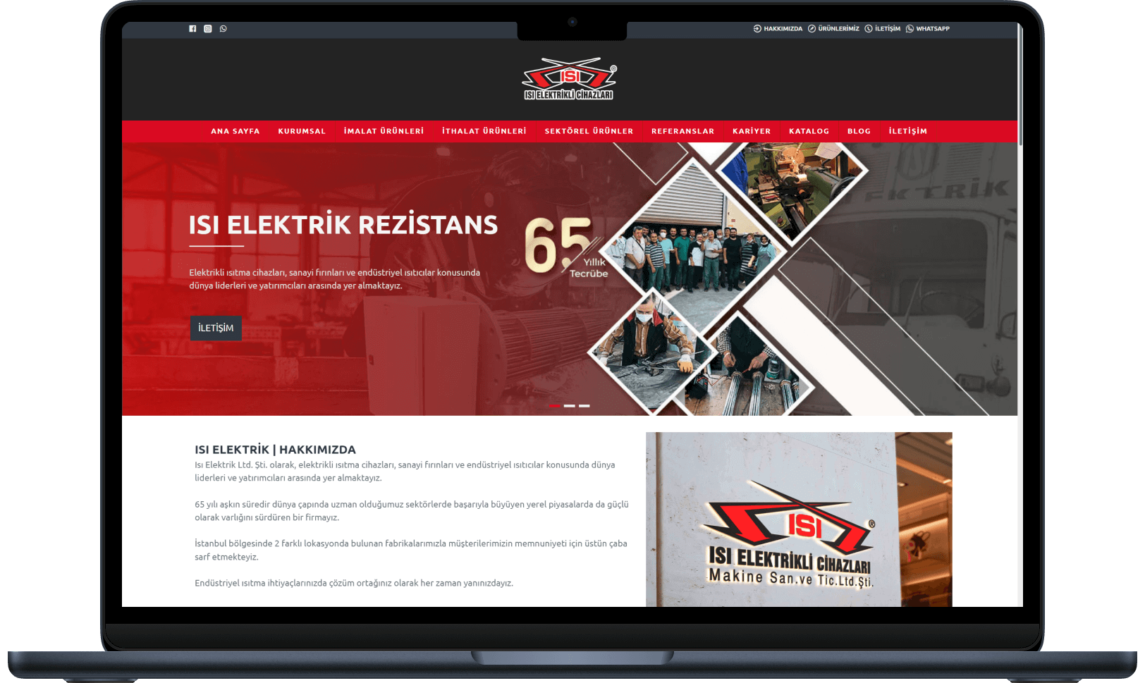 Isı Elektrik kurumsal web site tasarımı