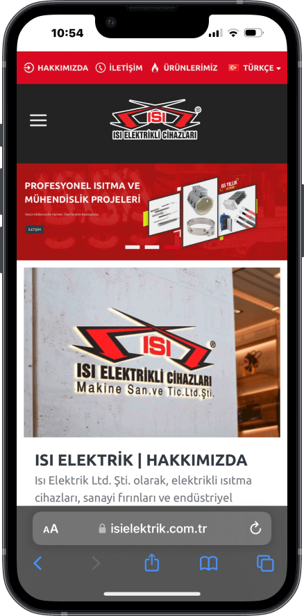 Isı Elektrik kurumsal web site tasarımı