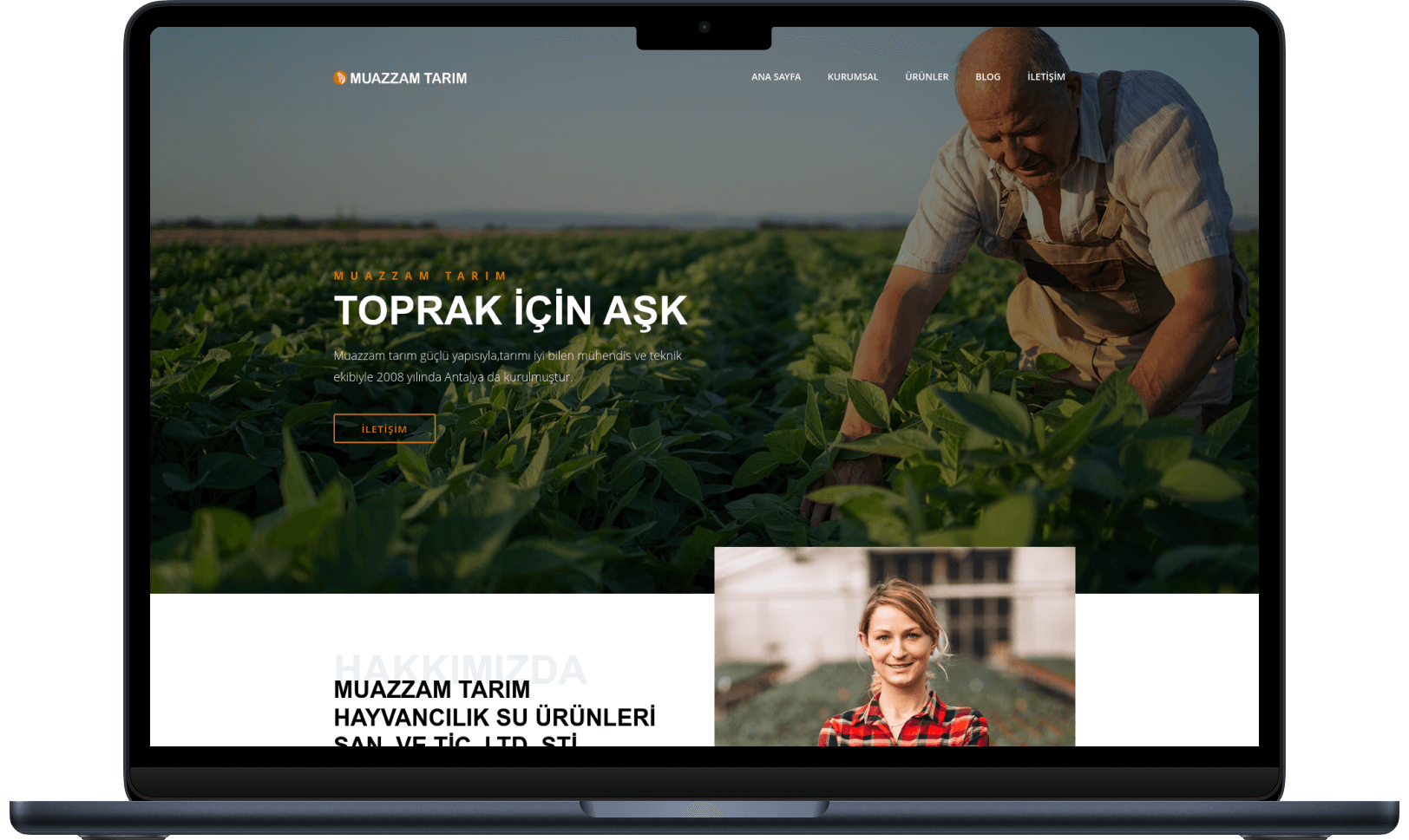 Muazzam Tarım Kurumsal web site tasarımı