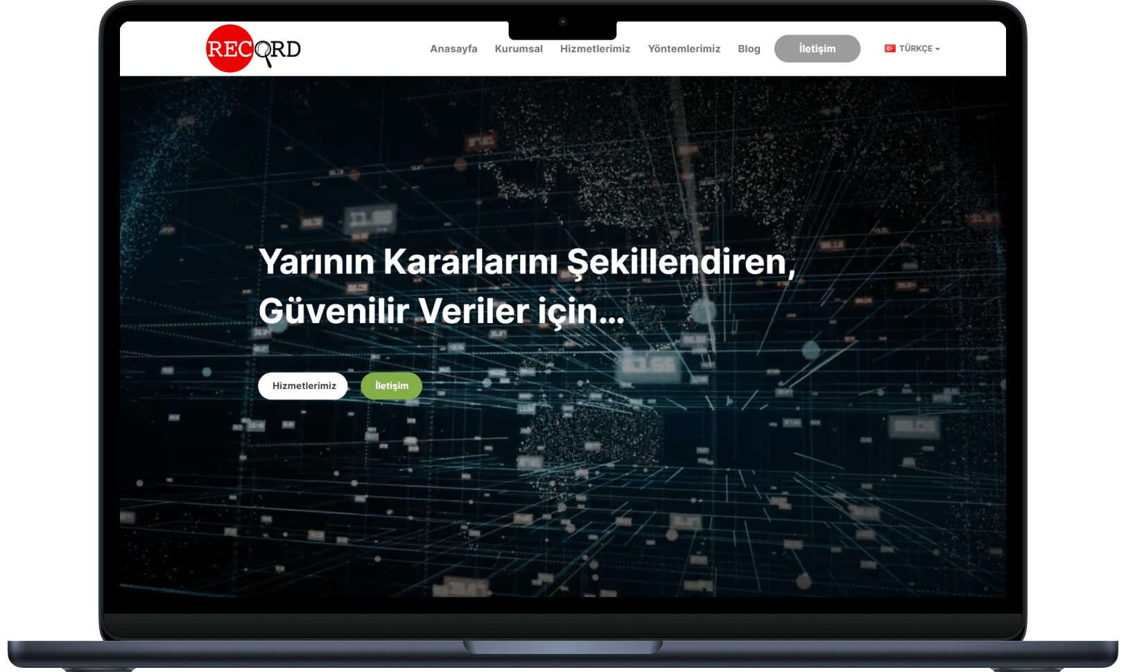 Record Research kurumsal web sitesi tasarımı