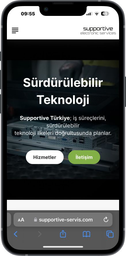 Supportive Elektronik Servis Kurumsal web site